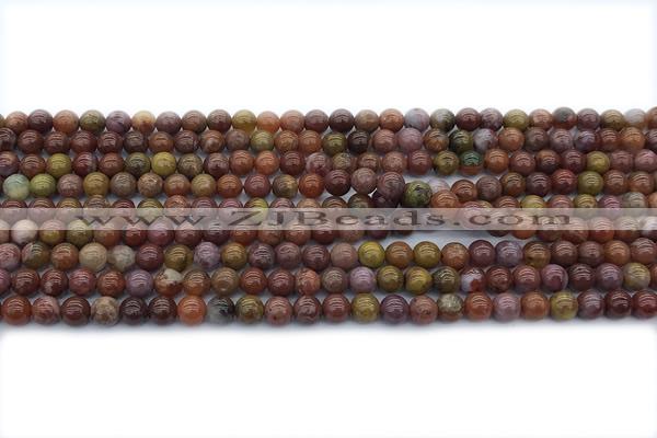 AGAT236 15 inches 4mm round Portuguese agate gemstone beads