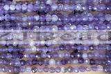 AMET15 15 inches 4mm faceted round natural amethyst beads