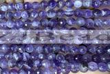 AMET16 15 inches 6mm faceted round natural amethyst beads