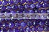 AMET22 15 inches 10mm faceted round natural amethyst beads