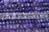 AMET26 15 inches 6*8mm faceted rondelle natural amethyst beads