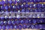AMET27 15 inches 8*10mm faceted rondelle natural amethyst beads
