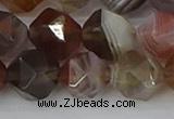 CAA1010 15.5 inches 12mm faceted nuggets botswana agate beads