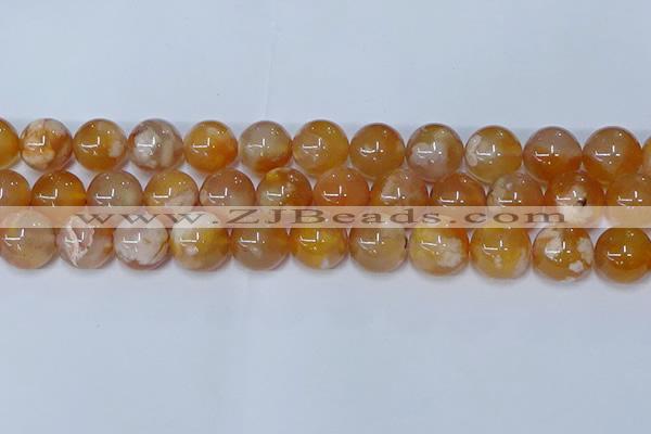 CAA1075 15.5 inches 14mm round sakura agate gemstone beads