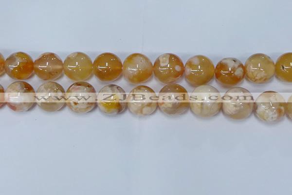 CAA1076 15.5 inches 16mm round sakura agate gemstone beads