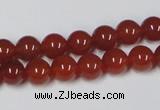 CAA111 15.5 inches 8mm round red agate gemstone beads wholesale