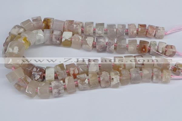 CAA1118 15.5 inches 8*12mm - 15*20mm nuggets sakura agate beads