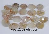 CAA1127 15.5 inches 25*35mm - 35*45mm freeform sakura agate beads