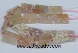 CAA1131 15.5 inches 30*40mm rectangle sakura agate gemstone beads