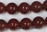 CAA114 15.5 inches 14mm round red agate gemstone beads wholesale