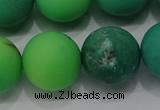 CAA1154 15.5 inches 12mm round matte grass agate beads wholesale