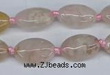 CAA1180 15.5 inches 12*20mm oval sakura agate gemstone beads