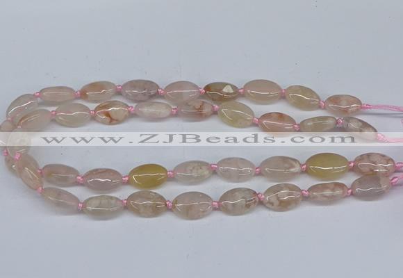 CAA1180 15.5 inches 12*20mm oval sakura agate gemstone beads