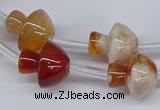 CAA1193 15.5 inches 15*16mm mushroom sakura agate gemstone beads