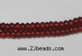 CAA121 15.5 inches 3*5mm rondelle red agate gemstone beads