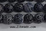 CAA1211 15.5 inches 8mm round frosted agate beads wholesale