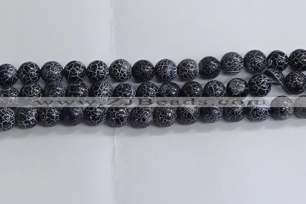 CAA1213 15.5 inches 12mm round frosted agate beads wholesale