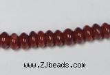 CAA122 15.5 inches 5*8mm rondelle red agate gemstone beads