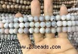 CAA1291 15.5 inches 8mm round matte plated druzy agate beads