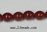 CAA130 15.5 inches 10*12mm egg-shaped red agate gemstone beads