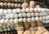 CAA1311 15.5 inches 10mm round matte plated druzy agate beads