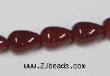 CAA132 15.5 inches 10*14mm teardrop red agate gemstone beads