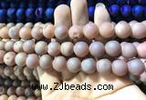 CAA1333 15.5 inches 12mm round matte plated druzy agate beads