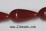 CAA134 15.5 inches 15*30mm teardrop red agate gemstone beads