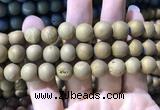 CAA1376 15.5 inches 16mm round matte plated druzy agate beads