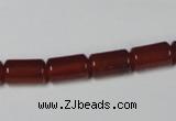 CAA138 15.5 inches 7*12mm column red agate gemstone beads