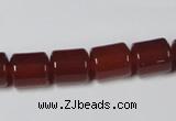 CAA139 15.5 inches 9*12mm column red agate gemstone beads