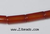 CAA140 15.5 inches 8*18mm column red agate gemstone beads