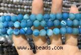 CAA1408 15.5 inches 8mm round matte druzy agate beads