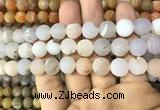 CAA1431 15.5 inches 12mm round matte druzy agate beads