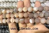 CAA1433 15.5 inches 12mm round matte druzy agate beads