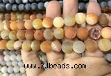 CAA1434 15.5 inches 12mm round matte druzy agate beads