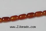 CAA144 15.5 inches 6*9mm drum red agate gemstone beads