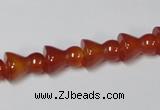 CAA145 15.5 inches 9*12mm bell shape red agate gemstone beads