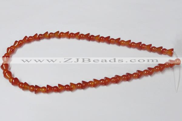 CAA145 15.5 inches 9*12mm bell shape red agate gemstone beads
