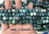 CAA1510 15.5 inches 6mm round matte banded agate beads wholesale