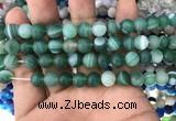 CAA1517 15.5 inches 10mm round matte banded agate beads wholesale