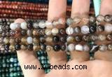 CAA1537 15.5 inches 6mm round banded agate beads wholesale