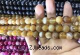 CAA1550 15.5 inches 8mm round banded agate beads wholesale