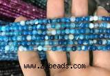 CAA1572 15.5 inches 4mm round banded agate beads wholesale