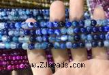 CAA1578 15.5 inches 4mm round banded agate beads wholesale