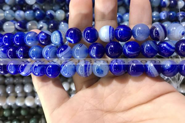 CAA1581 15.5 inches 10mm round banded agate beads wholesale