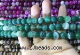 CAA1592 15.5 inches 8mm round banded agate beads wholesale