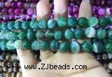 CAA1593 15.5 inches 10mm round banded agate beads wholesale