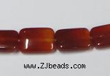 CAA161 15.5 inches 12*16mm rectangle red agate gemstone beads