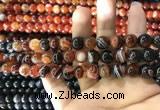 CAA1621 15.5 inches 6mm round banded agate beads wholesale